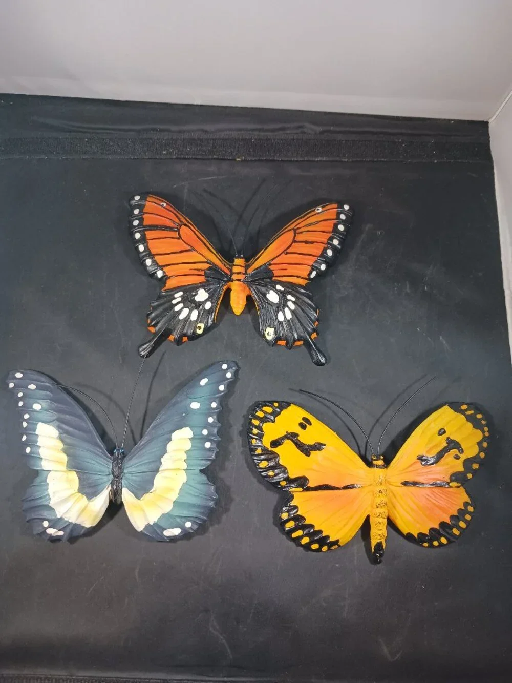 3pcs Butterflies Plaster Painting Wall Decor